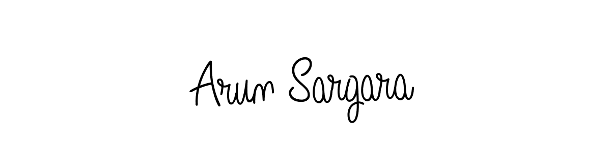Use a signature maker to create a handwritten signature online. With this signature software, you can design (Angelique-Rose-font-FFP) your own signature for name Arun Sargara. Arun Sargara signature style 5 images and pictures png
