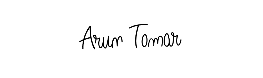 Use a signature maker to create a handwritten signature online. With this signature software, you can design (Angelique-Rose-font-FFP) your own signature for name Arun Tomar. Arun Tomar signature style 5 images and pictures png