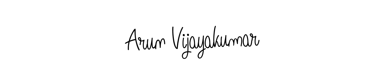 Create a beautiful signature design for name Arun Vijayakumar. With this signature (Angelique-Rose-font-FFP) fonts, you can make a handwritten signature for free. Arun Vijayakumar signature style 5 images and pictures png