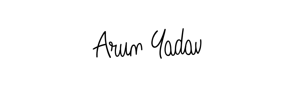 Design your own signature with our free online signature maker. With this signature software, you can create a handwritten (Angelique-Rose-font-FFP) signature for name Arun Yadav. Arun Yadav signature style 5 images and pictures png