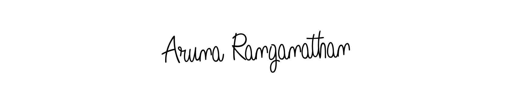 Make a beautiful signature design for name Aruna Ranganathan. With this signature (Angelique-Rose-font-FFP) style, you can create a handwritten signature for free. Aruna Ranganathan signature style 5 images and pictures png