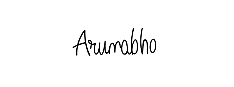 Use a signature maker to create a handwritten signature online. With this signature software, you can design (Angelique-Rose-font-FFP) your own signature for name Arunabho. Arunabho signature style 5 images and pictures png