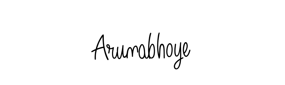 The best way (Angelique-Rose-font-FFP) to make a short signature is to pick only two or three words in your name. The name Arunabhoye include a total of six letters. For converting this name. Arunabhoye signature style 5 images and pictures png