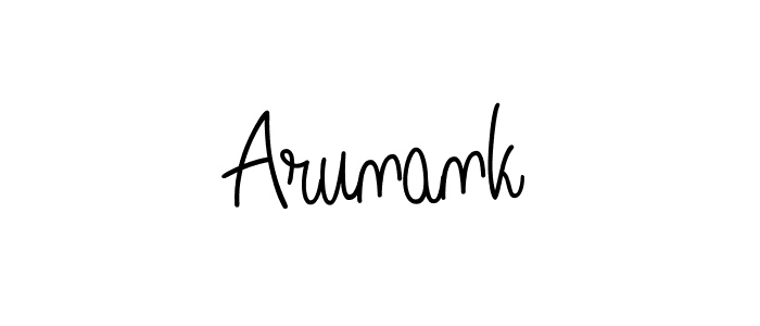 You should practise on your own different ways (Angelique-Rose-font-FFP) to write your name (Arunank) in signature. don't let someone else do it for you. Arunank signature style 5 images and pictures png