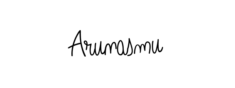 Use a signature maker to create a handwritten signature online. With this signature software, you can design (Angelique-Rose-font-FFP) your own signature for name Arunasmu. Arunasmu signature style 5 images and pictures png