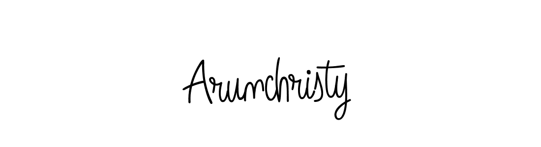 if you are searching for the best signature style for your name Arunchristy. so please give up your signature search. here we have designed multiple signature styles  using Angelique-Rose-font-FFP. Arunchristy signature style 5 images and pictures png