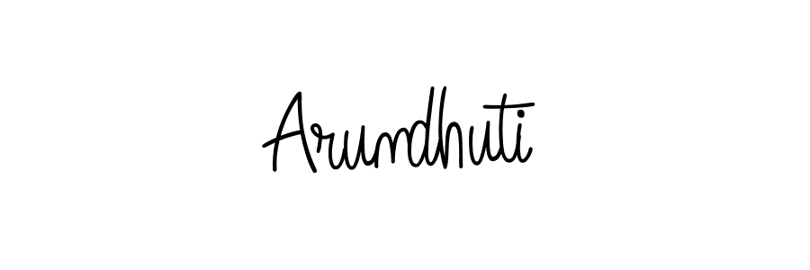 You should practise on your own different ways (Angelique-Rose-font-FFP) to write your name (Arundhuti) in signature. don't let someone else do it for you. Arundhuti signature style 5 images and pictures png