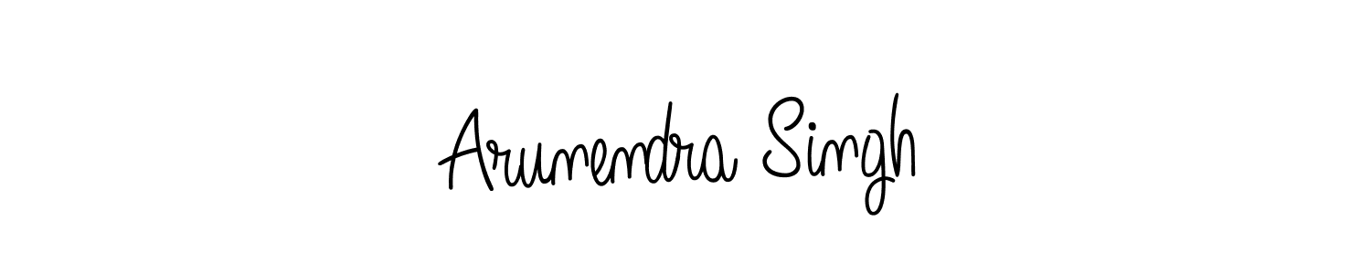 Create a beautiful signature design for name Arunendra Singh. With this signature (Angelique-Rose-font-FFP) fonts, you can make a handwritten signature for free. Arunendra Singh signature style 5 images and pictures png