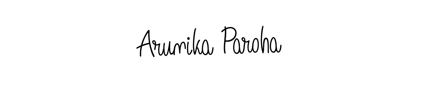 It looks lik you need a new signature style for name Arunika Paroha. Design unique handwritten (Angelique-Rose-font-FFP) signature with our free signature maker in just a few clicks. Arunika Paroha signature style 5 images and pictures png