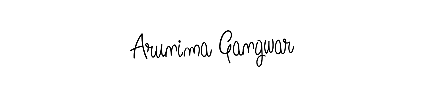 Make a beautiful signature design for name Arunima Gangwar. With this signature (Angelique-Rose-font-FFP) style, you can create a handwritten signature for free. Arunima Gangwar signature style 5 images and pictures png