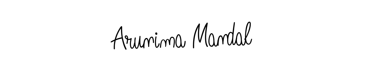 Make a beautiful signature design for name Arunima Mandal. With this signature (Angelique-Rose-font-FFP) style, you can create a handwritten signature for free. Arunima Mandal signature style 5 images and pictures png