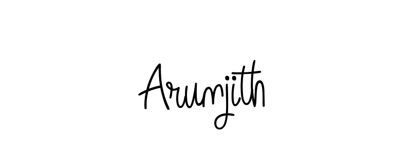How to make Arunjith name signature. Use Angelique-Rose-font-FFP style for creating short signs online. This is the latest handwritten sign. Arunjith signature style 5 images and pictures png