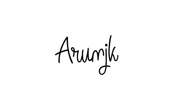 The best way (Angelique-Rose-font-FFP) to make a short signature is to pick only two or three words in your name. The name Arunjk include a total of six letters. For converting this name. Arunjk signature style 5 images and pictures png