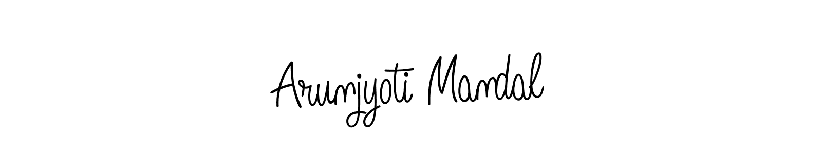 Angelique-Rose-font-FFP is a professional signature style that is perfect for those who want to add a touch of class to their signature. It is also a great choice for those who want to make their signature more unique. Get Arunjyoti Mandal name to fancy signature for free. Arunjyoti Mandal signature style 5 images and pictures png