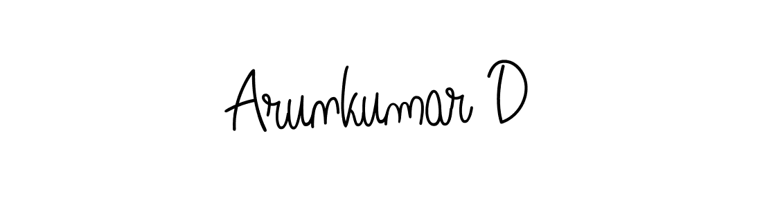 Arunkumar D stylish signature style. Best Handwritten Sign (Angelique-Rose-font-FFP) for my name. Handwritten Signature Collection Ideas for my name Arunkumar D. Arunkumar D signature style 5 images and pictures png