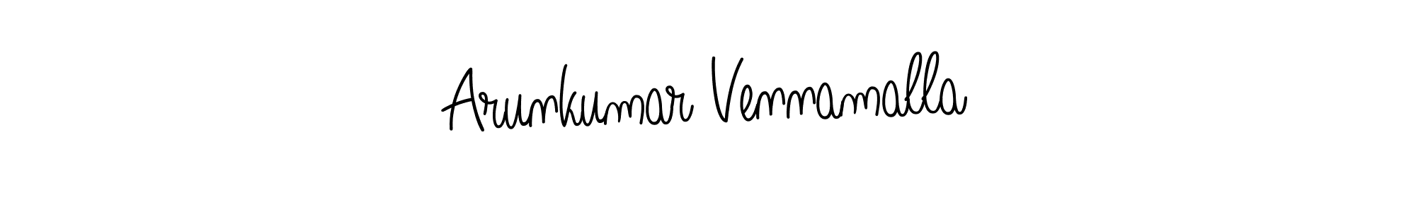 Design your own signature with our free online signature maker. With this signature software, you can create a handwritten (Angelique-Rose-font-FFP) signature for name Arunkumar Vennamalla. Arunkumar Vennamalla signature style 5 images and pictures png