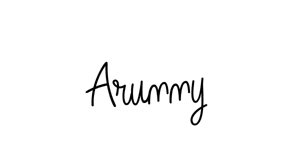 Create a beautiful signature design for name Arunny. With this signature (Angelique-Rose-font-FFP) fonts, you can make a handwritten signature for free. Arunny signature style 5 images and pictures png