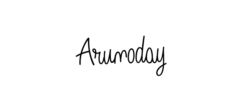 Design your own signature with our free online signature maker. With this signature software, you can create a handwritten (Angelique-Rose-font-FFP) signature for name Arunoday. Arunoday signature style 5 images and pictures png