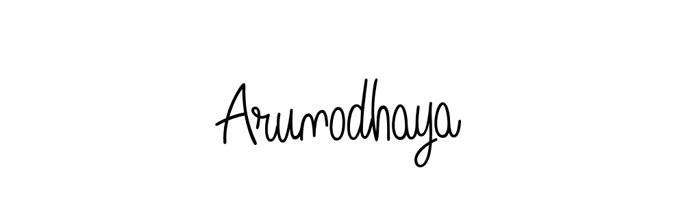 Create a beautiful signature design for name Arunodhaya. With this signature (Angelique-Rose-font-FFP) fonts, you can make a handwritten signature for free. Arunodhaya signature style 5 images and pictures png