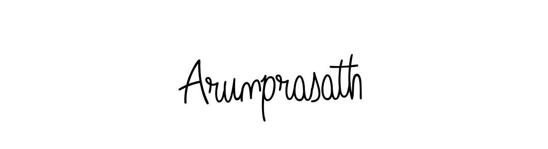 How to make Arunprasath name signature. Use Angelique-Rose-font-FFP style for creating short signs online. This is the latest handwritten sign. Arunprasath signature style 5 images and pictures png