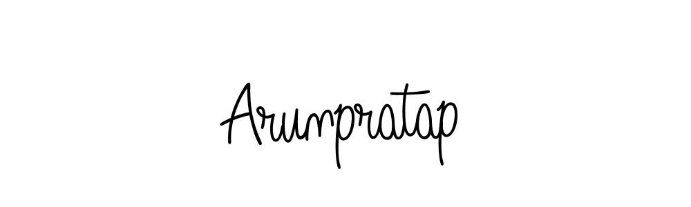 You should practise on your own different ways (Angelique-Rose-font-FFP) to write your name (Arunpratap) in signature. don't let someone else do it for you. Arunpratap signature style 5 images and pictures png