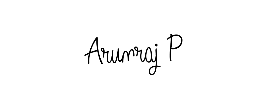 You should practise on your own different ways (Angelique-Rose-font-FFP) to write your name (Arunraj P) in signature. don't let someone else do it for you. Arunraj P signature style 5 images and pictures png