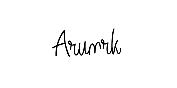 How to Draw Arunrk signature style? Angelique-Rose-font-FFP is a latest design signature styles for name Arunrk. Arunrk signature style 5 images and pictures png