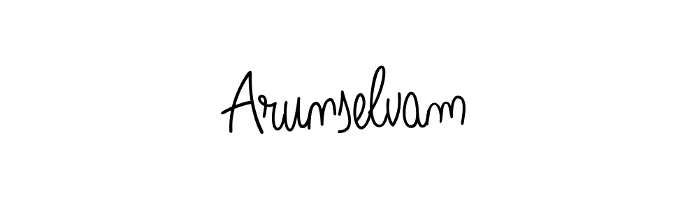 How to make Arunselvam name signature. Use Angelique-Rose-font-FFP style for creating short signs online. This is the latest handwritten sign. Arunselvam signature style 5 images and pictures png