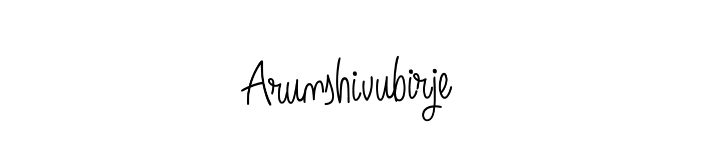 Create a beautiful signature design for name Arunshivubirje. With this signature (Angelique-Rose-font-FFP) fonts, you can make a handwritten signature for free. Arunshivubirje signature style 5 images and pictures png