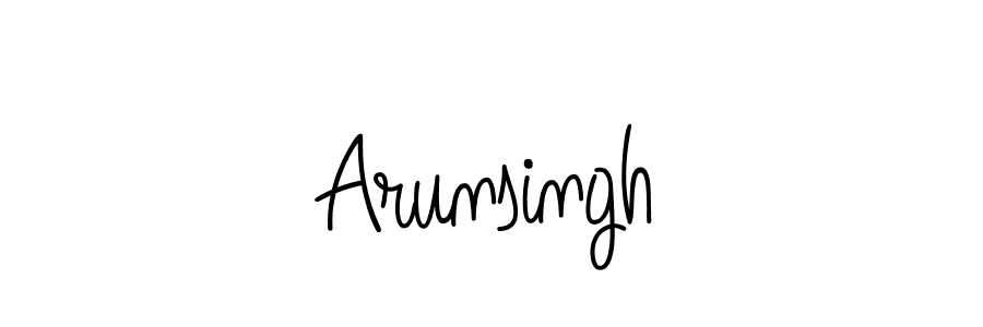 Use a signature maker to create a handwritten signature online. With this signature software, you can design (Angelique-Rose-font-FFP) your own signature for name Arunsingh. Arunsingh signature style 5 images and pictures png