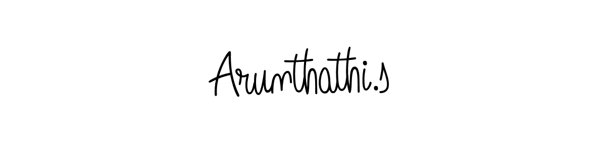 You should practise on your own different ways (Angelique-Rose-font-FFP) to write your name (Arunthathi.s) in signature. don't let someone else do it for you. Arunthathi.s signature style 5 images and pictures png