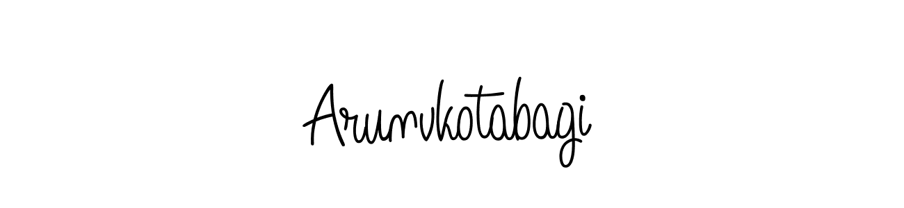 How to make Arunvkotabagi name signature. Use Angelique-Rose-font-FFP style for creating short signs online. This is the latest handwritten sign. Arunvkotabagi signature style 5 images and pictures png