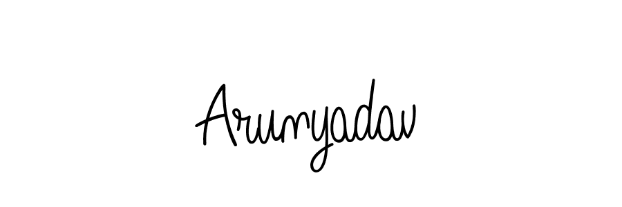 How to make Arunyadav signature? Angelique-Rose-font-FFP is a professional autograph style. Create handwritten signature for Arunyadav name. Arunyadav signature style 5 images and pictures png