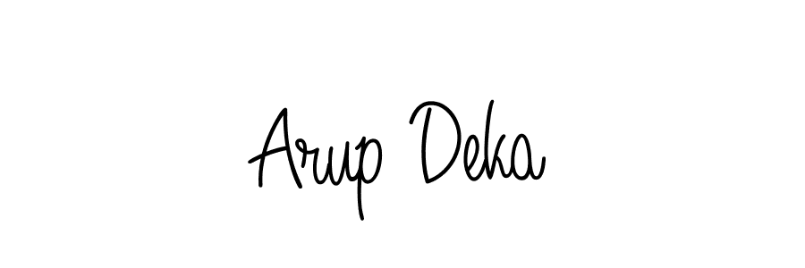 Design your own signature with our free online signature maker. With this signature software, you can create a handwritten (Angelique-Rose-font-FFP) signature for name Arup Deka. Arup Deka signature style 5 images and pictures png