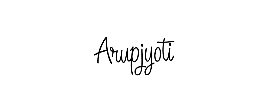 Arupjyoti stylish signature style. Best Handwritten Sign (Angelique-Rose-font-FFP) for my name. Handwritten Signature Collection Ideas for my name Arupjyoti. Arupjyoti signature style 5 images and pictures png