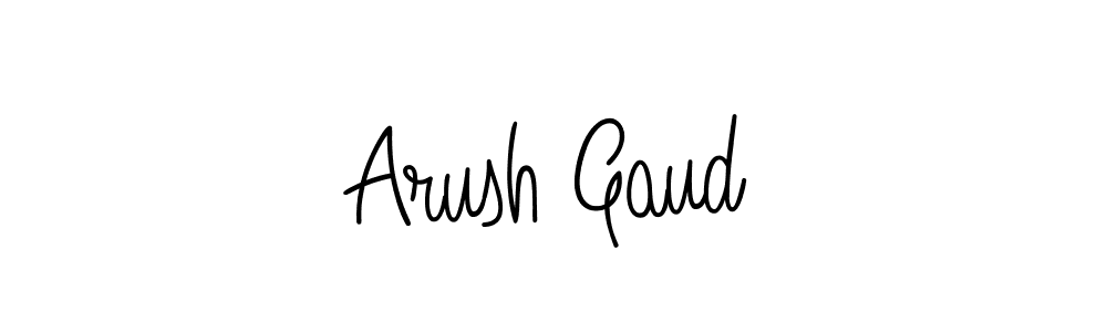 You should practise on your own different ways (Angelique-Rose-font-FFP) to write your name (Arush Gaud) in signature. don't let someone else do it for you. Arush Gaud signature style 5 images and pictures png