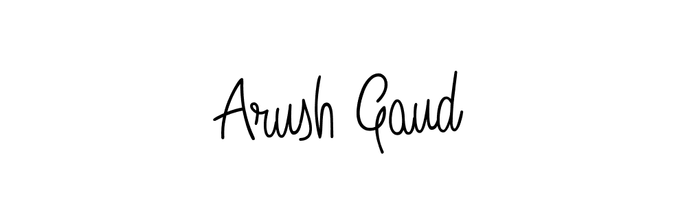 Use a signature maker to create a handwritten signature online. With this signature software, you can design (Angelique-Rose-font-FFP) your own signature for name Arush Gaud. Arush Gaud signature style 5 images and pictures png