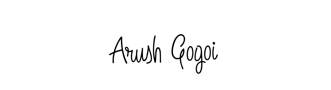 if you are searching for the best signature style for your name Arush Gogoi. so please give up your signature search. here we have designed multiple signature styles  using Angelique-Rose-font-FFP. Arush Gogoi signature style 5 images and pictures png