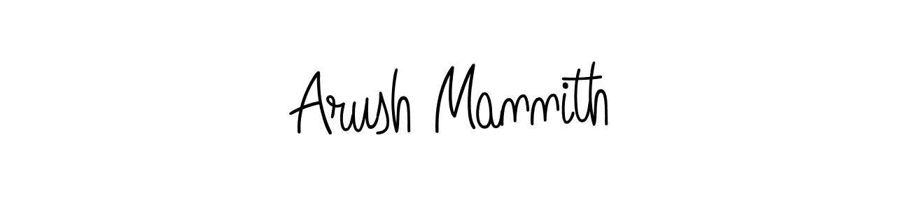 Make a beautiful signature design for name Arush Mannith. With this signature (Angelique-Rose-font-FFP) style, you can create a handwritten signature for free. Arush Mannith signature style 5 images and pictures png