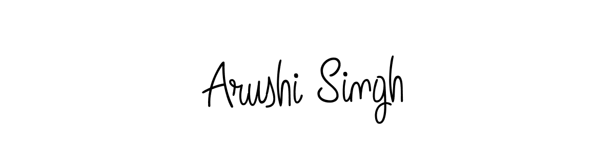The best way (Angelique-Rose-font-FFP) to make a short signature is to pick only two or three words in your name. The name Arushi Singh include a total of six letters. For converting this name. Arushi Singh signature style 5 images and pictures png