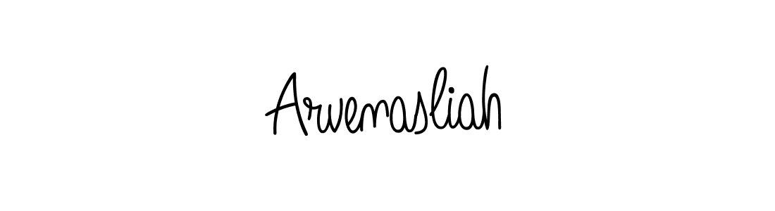 Arvenasliah stylish signature style. Best Handwritten Sign (Angelique-Rose-font-FFP) for my name. Handwritten Signature Collection Ideas for my name Arvenasliah. Arvenasliah signature style 5 images and pictures png