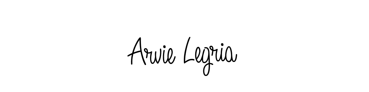 The best way (Angelique-Rose-font-FFP) to make a short signature is to pick only two or three words in your name. The name Arvie Legria include a total of six letters. For converting this name. Arvie Legria signature style 5 images and pictures png