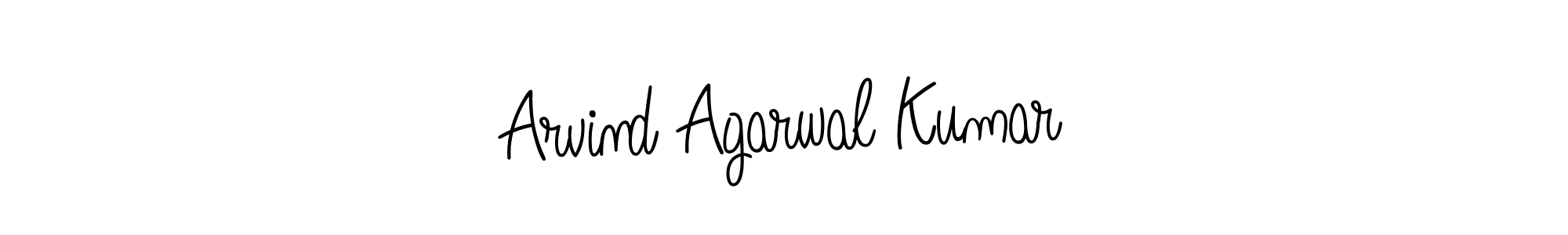 Create a beautiful signature design for name Arvind Agarwal Kumar. With this signature (Angelique-Rose-font-FFP) fonts, you can make a handwritten signature for free. Arvind Agarwal Kumar signature style 5 images and pictures png
