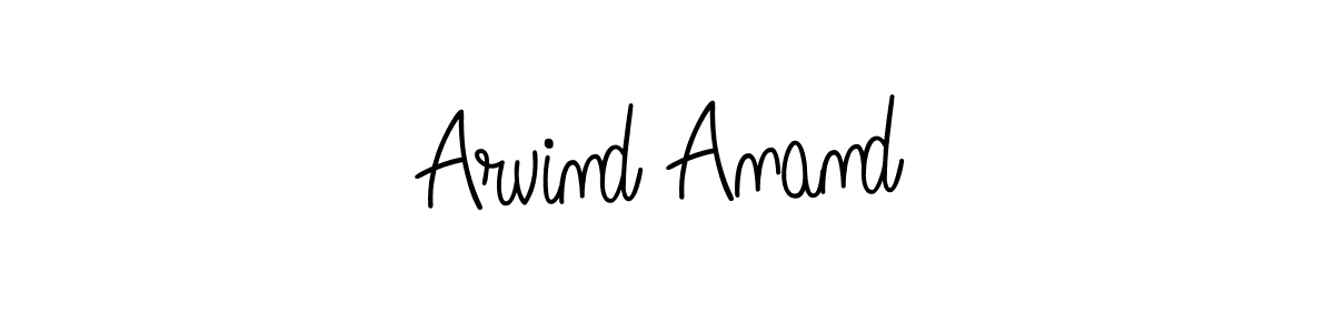 The best way (Angelique-Rose-font-FFP) to make a short signature is to pick only two or three words in your name. The name Arvind Anand include a total of six letters. For converting this name. Arvind Anand signature style 5 images and pictures png