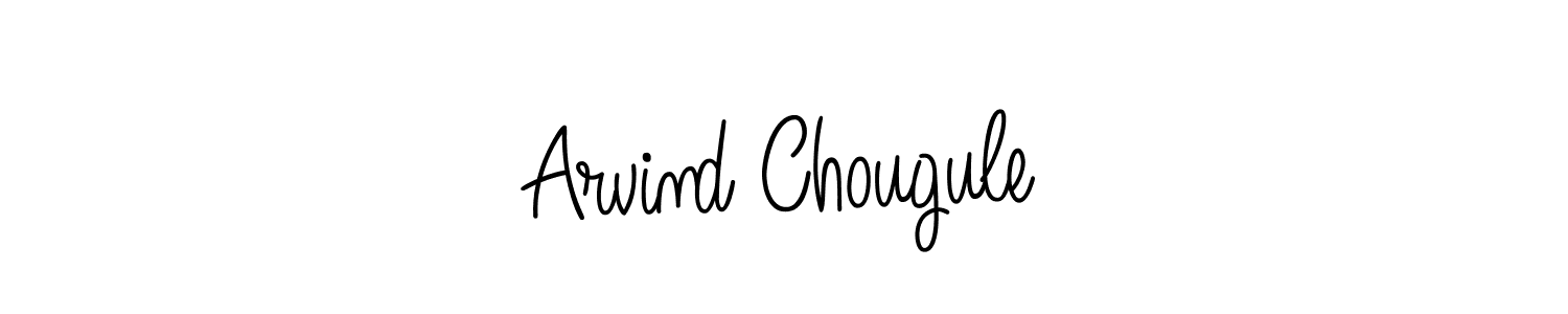 Make a beautiful signature design for name Arvind Chougule. With this signature (Angelique-Rose-font-FFP) style, you can create a handwritten signature for free. Arvind Chougule signature style 5 images and pictures png