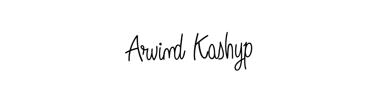 Arvind Kashyp stylish signature style. Best Handwritten Sign (Angelique-Rose-font-FFP) for my name. Handwritten Signature Collection Ideas for my name Arvind Kashyp. Arvind Kashyp signature style 5 images and pictures png