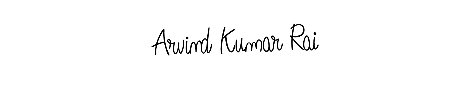 Design your own signature with our free online signature maker. With this signature software, you can create a handwritten (Angelique-Rose-font-FFP) signature for name Arvind Kumar Rai. Arvind Kumar Rai signature style 5 images and pictures png