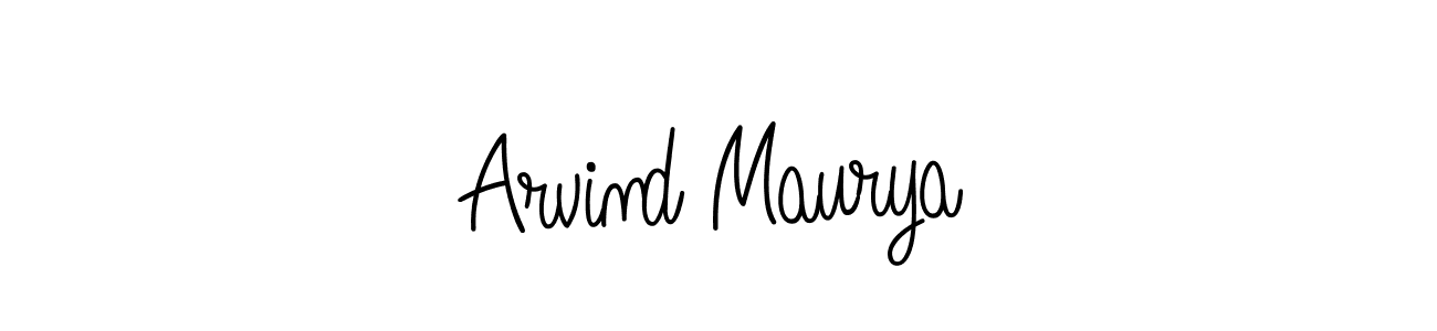 How to make Arvind Maurya name signature. Use Angelique-Rose-font-FFP style for creating short signs online. This is the latest handwritten sign. Arvind Maurya signature style 5 images and pictures png