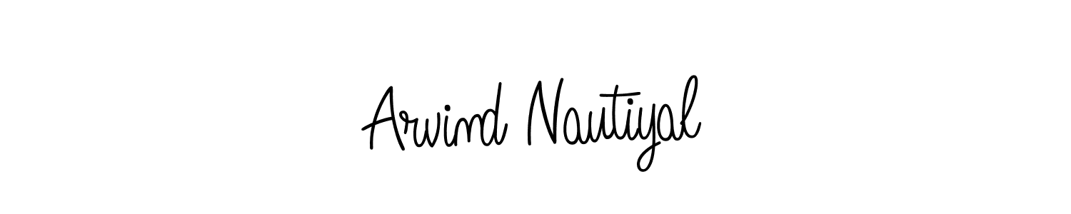 How to make Arvind Nautiyal name signature. Use Angelique-Rose-font-FFP style for creating short signs online. This is the latest handwritten sign. Arvind Nautiyal signature style 5 images and pictures png