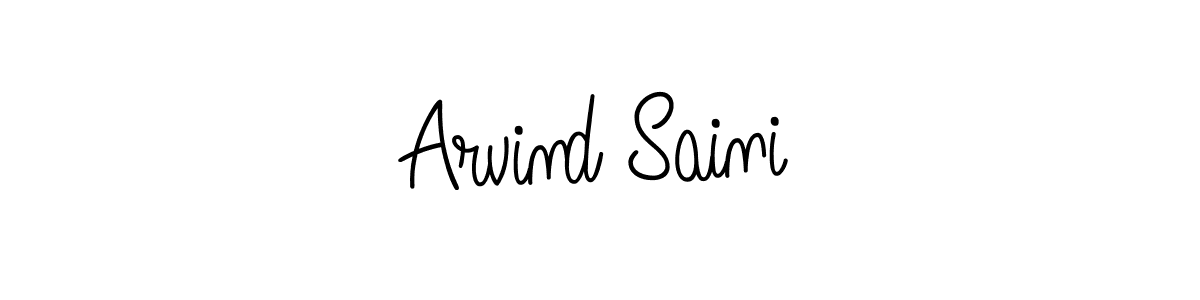 Make a beautiful signature design for name Arvind Saini. With this signature (Angelique-Rose-font-FFP) style, you can create a handwritten signature for free. Arvind Saini signature style 5 images and pictures png